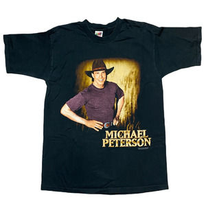 Vintage 1998 Michael Peterson Drink Swear Steal Lie Tee Shirt Country Music